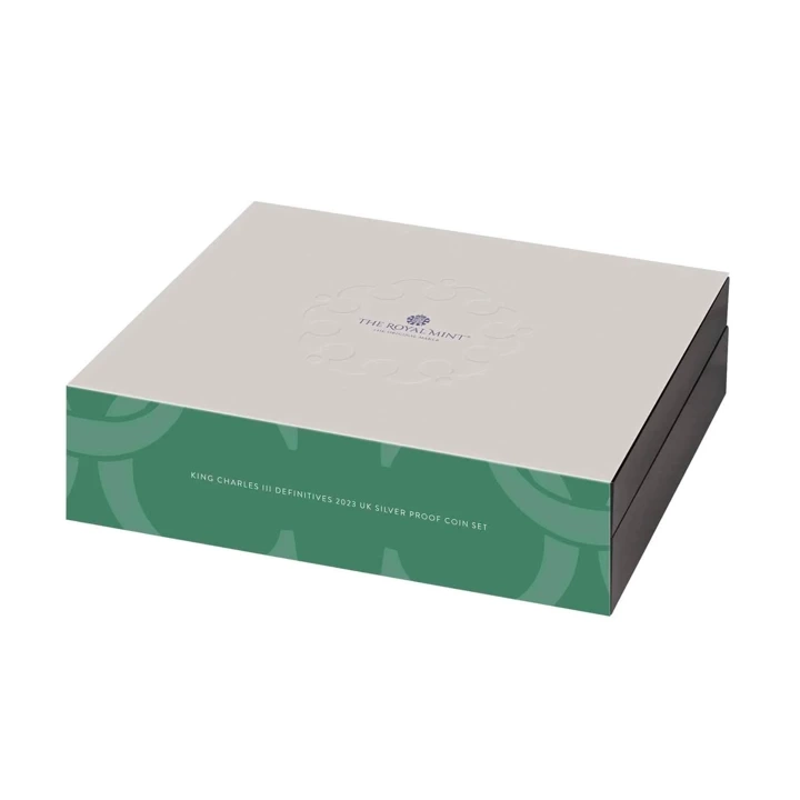 Zestaw 8 monet King Charles III Definitives Srebro 2023 Proof