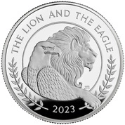 The Lion and The Eagle 2 uncje Srebra 2023 Proof