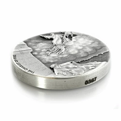 Niue: Biblical - Chariot of Fire 2 uncje Srebra 2018 Proof Antiqued Coin 