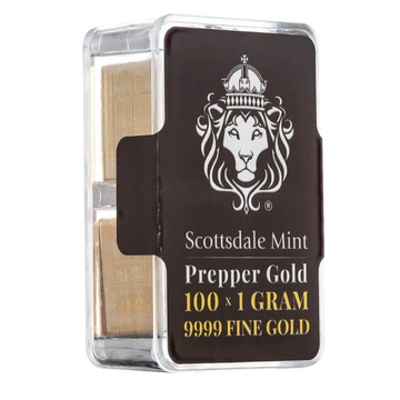 Sztabka Scottsdale Mint Prepper 1 gram Złota (100 sztuk)