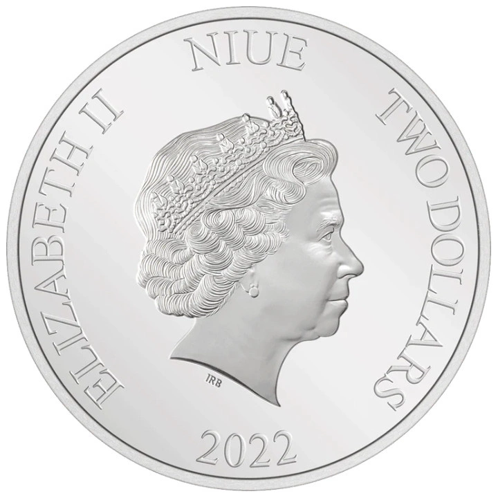 Niue: Disney - Bambi and Butterfly 80 rocznica filmu kolorowany 1 uncja Srebra 2022 Proof