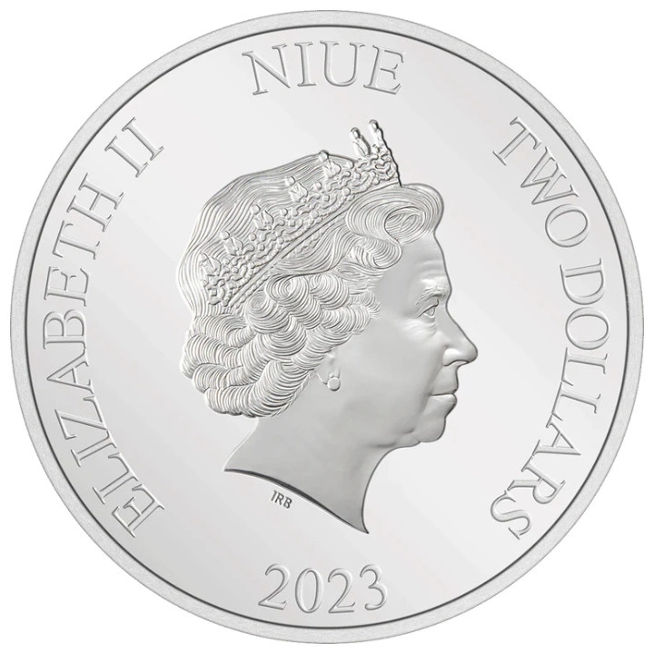 Niue: Disney Mickey & Friends - Minnie Mouse kolorowana 1 uncja Srebra 2023 Proof