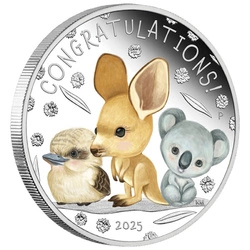 Narodziny kolorowane 1/2 uncji Srebra 2025 Proof