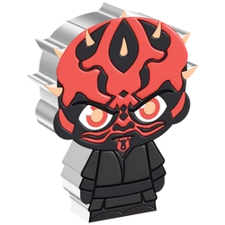 Niue: Star Wars - Darth Maul Chibi Coin kolorowany 1 uncja Srebra 2022 Proof