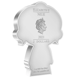 Niue: Star Wars - Rey Chibi Coin kolorowany 1 uncja Srebra 2021 Proof