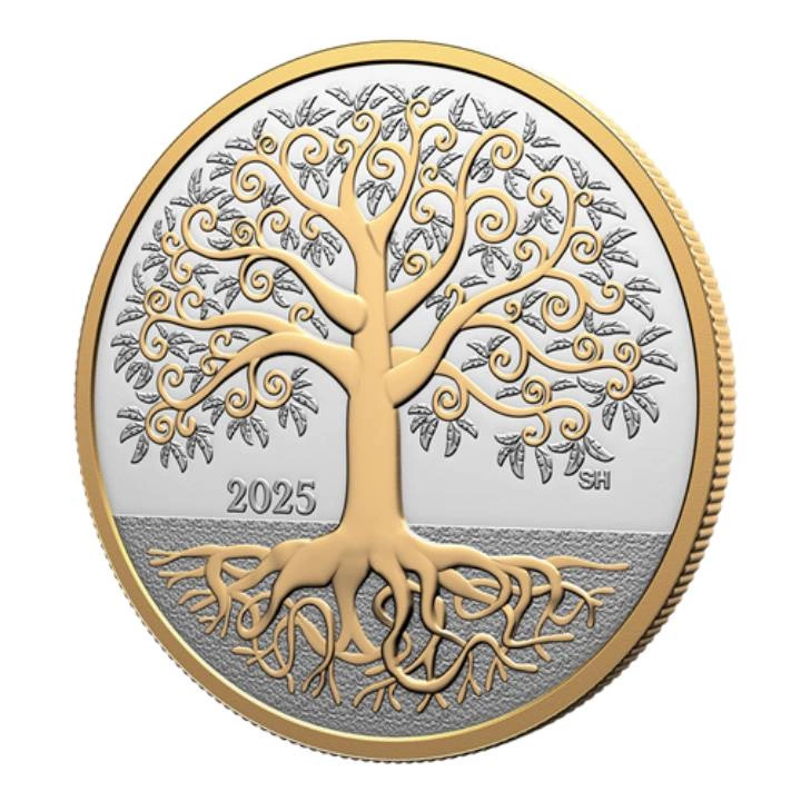 Canada: Tree of Life pozłacany 1/2 uncji Srebra 2025 Proof