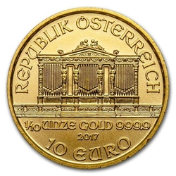 Wiedeński Filharmonik 1/10 uncji Złota 2017