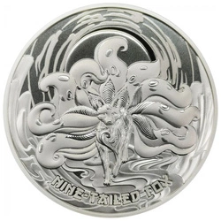 Samoa: Asian Mythical Creatures - Nine Tailed Fox 1 uncja Srebra 2023 Prooflike