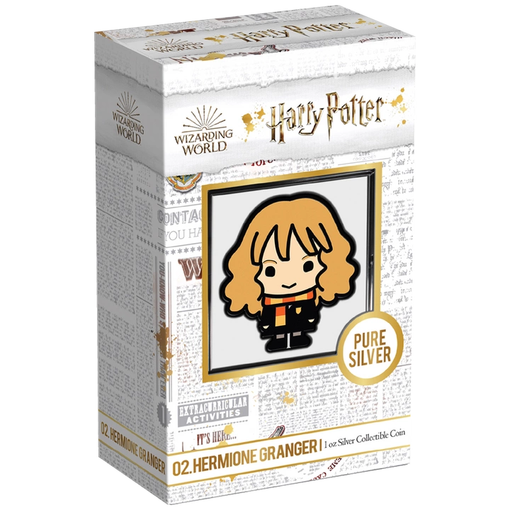 Niue: Harry Potter - Hermione Chibi Coin kolorowany 1 uncja Srebra 2020 Proof