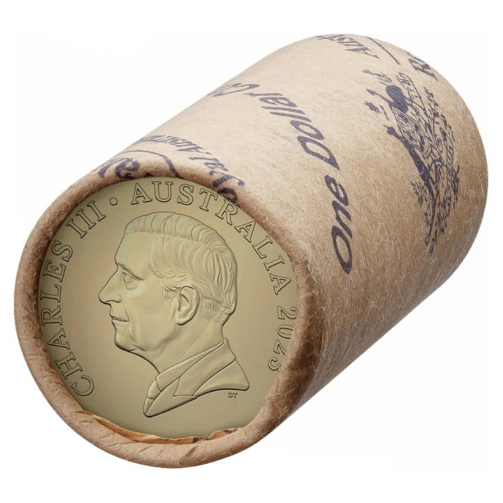 RAM: $1 Circulated Coin - King Charles III Effigy Brąz Aluminiowy 2024 (Non-premium roll)