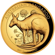 Australijski Kangur 2 uncje Złota 2021 Proof High Relief