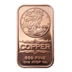 Sztabka Walking Liberty 1 uncja Miedzi