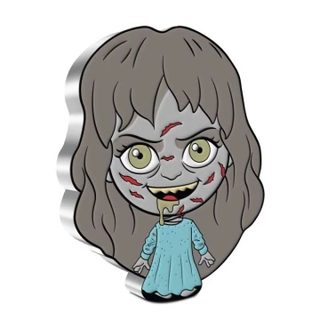 Niue: Horror - Exorcist Chibi Coin kolorowany 1 uncja Srebra 2022 Proof