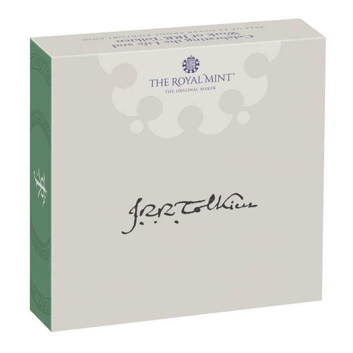 Celebrating the Life and Work of JRR Tolkien £2 pozłacany Srebro 2023 Proof Piedfort