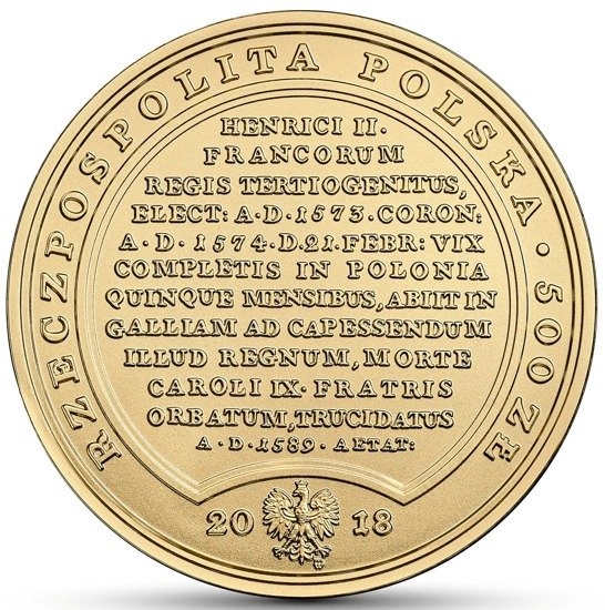 Skarby Stanisława Augusta – 500 ZŁ Henryk Walezy