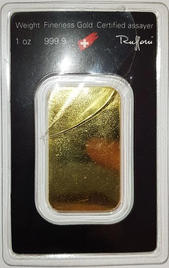 1 uncja Sztabka Złota Argor - Heraeus Uszkodzony CertiPack