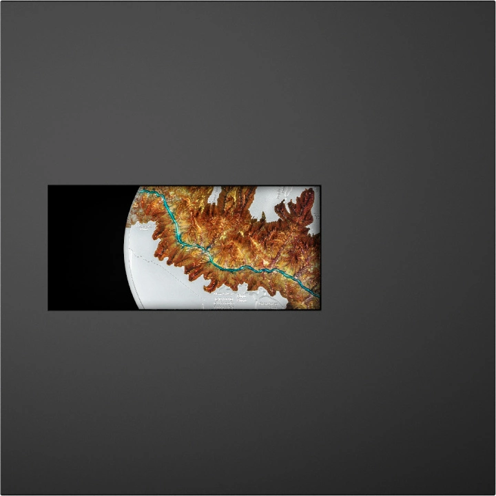 Cook Islands: Topography - Grand Canyon kolorowany 1000 gramów Srebra 2024 Proof