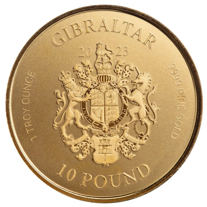 Gibraltar: Lady Justice 1 uncja Złota 2023 Proof