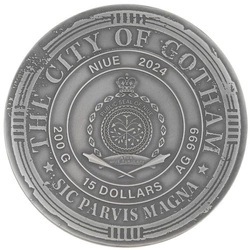 Niue: DC Comics - Batman kolorowany 200 g Srebra 2024 High Relief Antiqued Coin