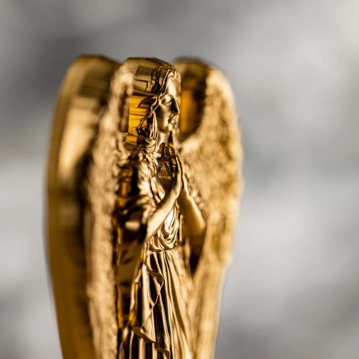 Cook Islands: Angel of Mercy pozłacany 3 uncje Srebra 2023 Silk Ultra High Relief