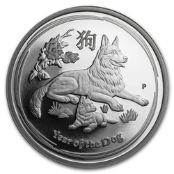 Lunar II: Rok Psa 1/2 Uncji Srebra 2018 Proof