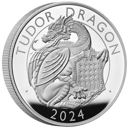 The Royal Tudor Beasts: The Tudor Dragon 5 uncji Srebra 2024 Proof