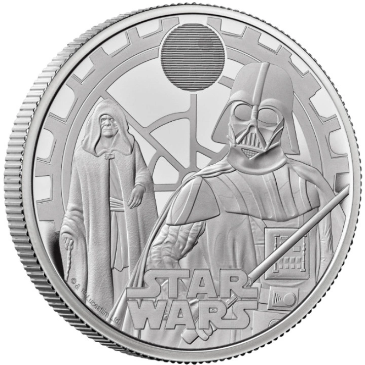 Star Wars: Darth Vader & Emperor Palpatine 1 uncja Srebra 2023 Proof