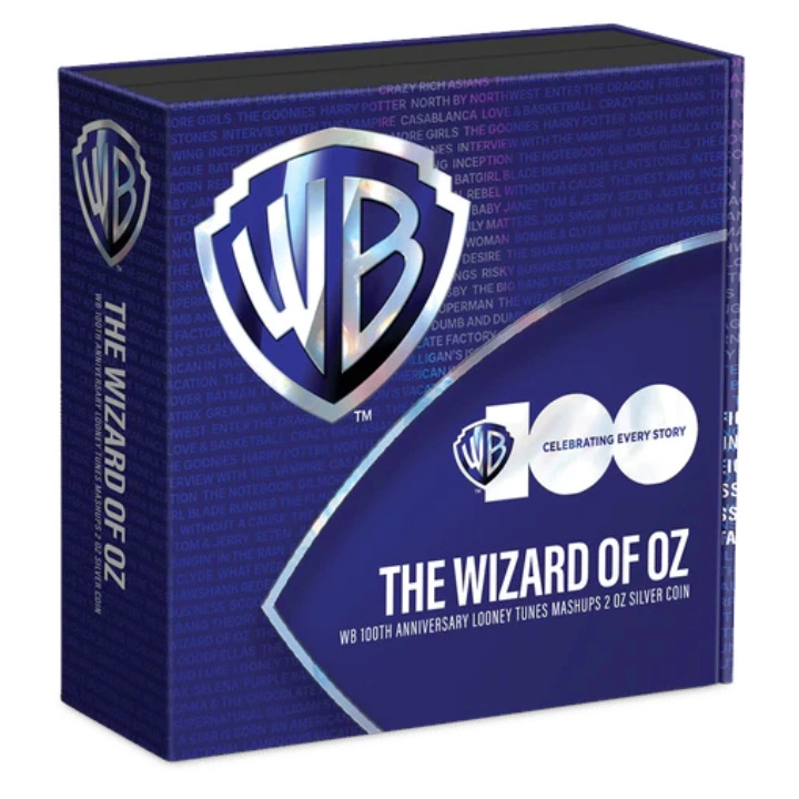 Niue: Looney Tunes Mashups - The Wizard of Oz kolorowany 2 uncje Srebra 2023 Proof
