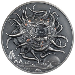 Palau: H.P. Lovecraft - Azathoth kolorowany 3 uncje Srebra 2023 Ultra High Relief Antiqued Coin