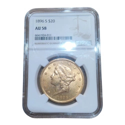 Liberty Double Eagle Złoto $20 1896 AU58