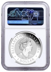 Australijski Emu 1 uncja Srebra 2019 MS 70 NGC First Day of Issue