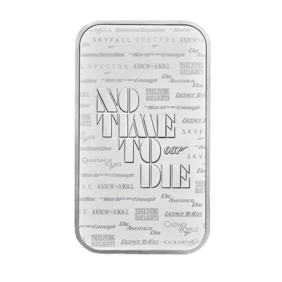 1 uncja Sztabka Srebra 007 James Bond