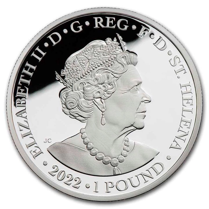 St Helena: Goddess - Hera and the Peacock 1 uncja Srebra 2022 Proof
