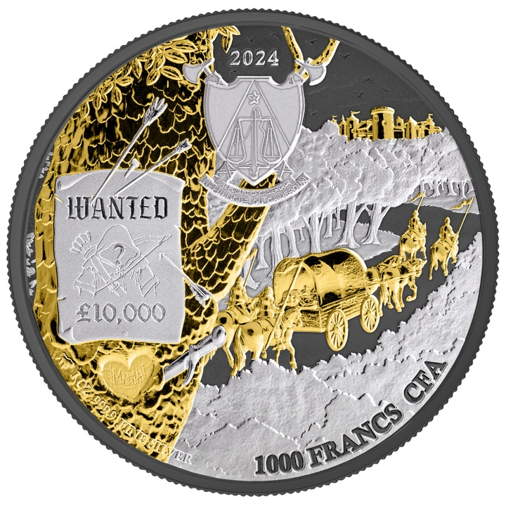 Cameroon: Robin of the Hood pozłacany 1 uncja Srebra 2024 Multimetal Edition
