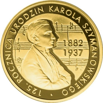 125. rocznica urodzin Karola Szymanowskiego 200 zł 2007 Proof