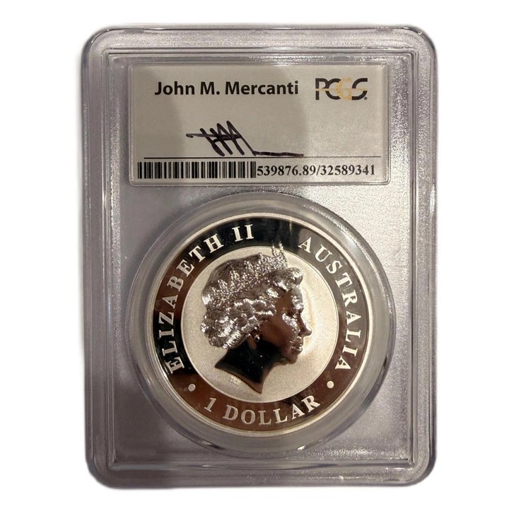 Australijski Orzeł 1 uncja srebra 2015 PCGS Gem BU