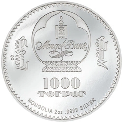 Mongolia: Into the Wild - Bison kolorowany 2 uncje Srebra 2023 Proof Ultra High Relief