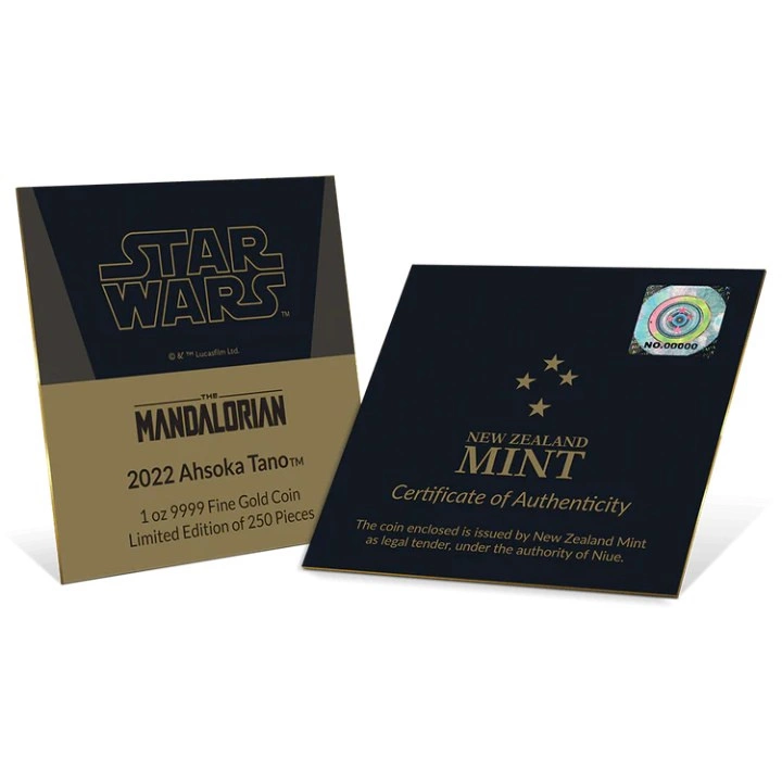 Niue: Star Wars The Mandalorian – Ahsoka Tano 1 uncja Złota 2022 Proof
