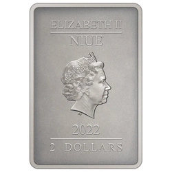 Niue: Star Wars The Mandalorian – Ahsoka Tano kolorowana 1 uncja Srebra 2022 Antiqued Finish