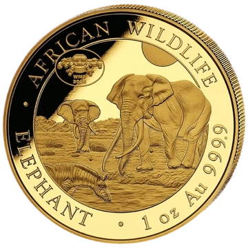 African Wildlife: Słoń Somalijski 1 uncja Złota 2026 Privy Mark WMF Berlin
