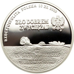 25 rocznica męczeńskiej śmierci księdza Jerzego Popiełuszki moneta 2009
