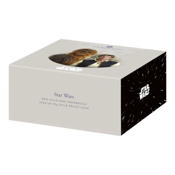 Star Wars: Han Solo and Chewbacca 50p Złoto 2023 Proof