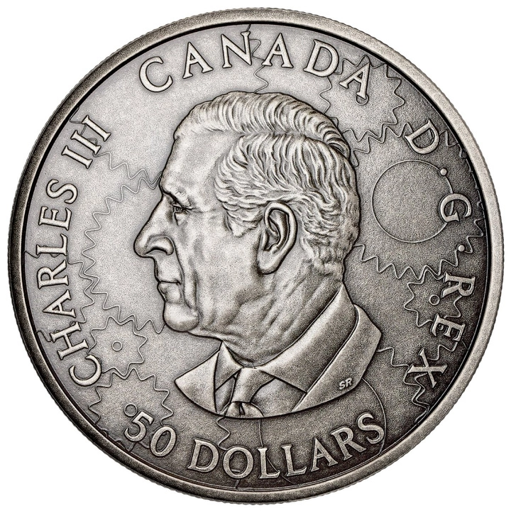 Canada: A Whimsical Tale - Steam Locomotive 3 uncje Srebra 2025 Antiqued Coin