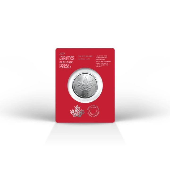Kanadyjski Liść Klonowy Treasured - Year of the Rabbit 1 uncja Srebra 2023