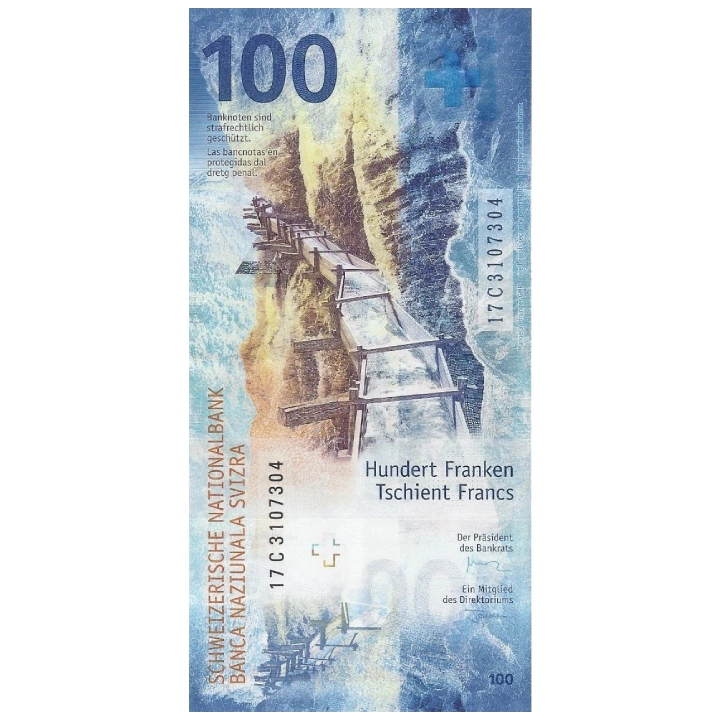 Banknot Szwajcaria 100 Franków (100 CHF) Obiegowy