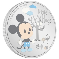 Niue: Disney Baby Little Hugs - Boy kolorowany 1 uncja Srebra 2024 Proof