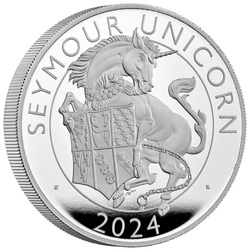 The Royal Tudor Beasts: The Seymour Unicorn 10 uncji Srebra 2024 Proof