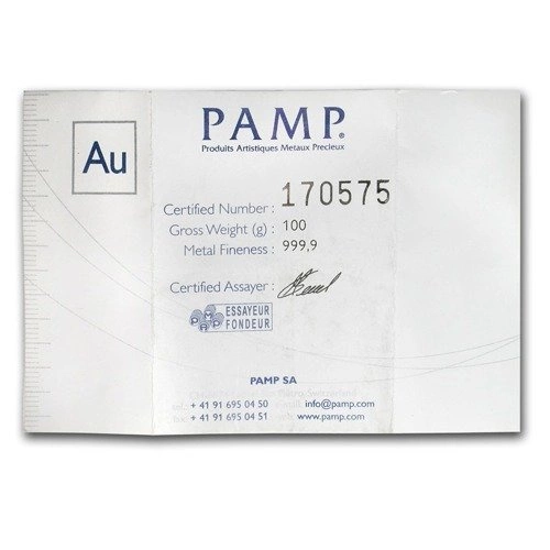 Sztabka Złota 100 g Odlewana