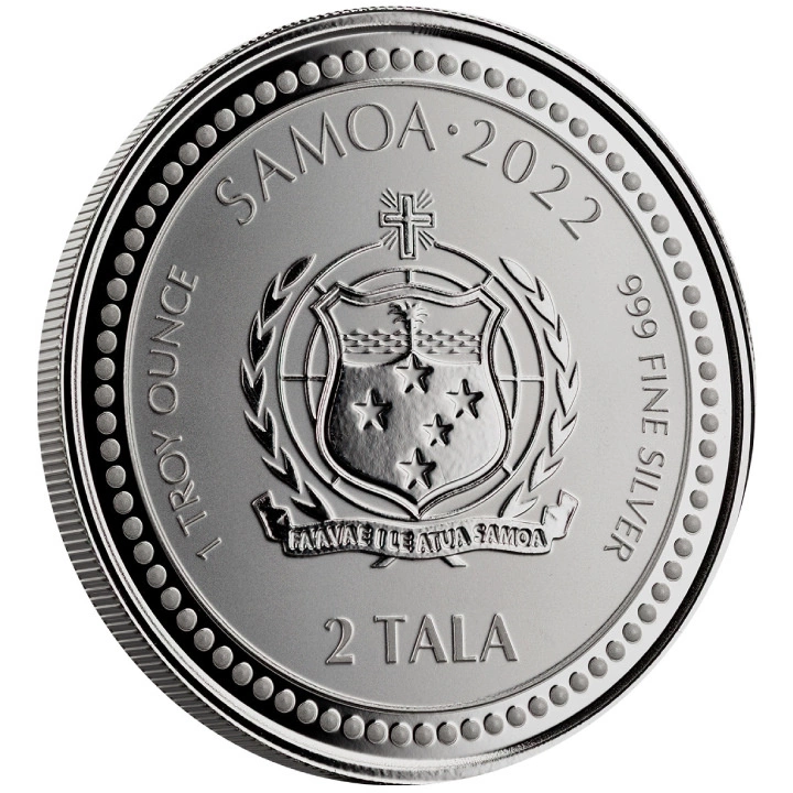 Samoa: Sea Dragon 1 uncja Srebra 2022 Prooflike