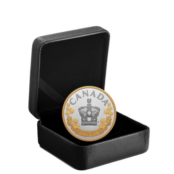 Canada: The Imperial State Crown pozłacany $1 Srebro 2022 Proof